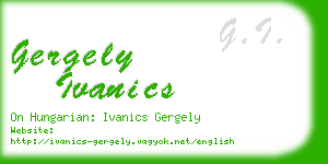 gergely ivanics business card
